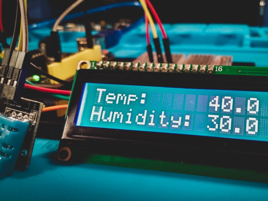 DHT11 Temperature and Humidity on I2C 1602 LCD Arduino Project Hub