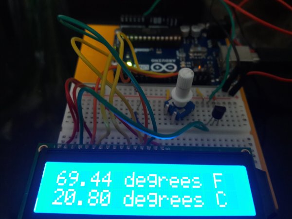 LCD Thermometer using TMP36 Sensor Arduino Project Hub