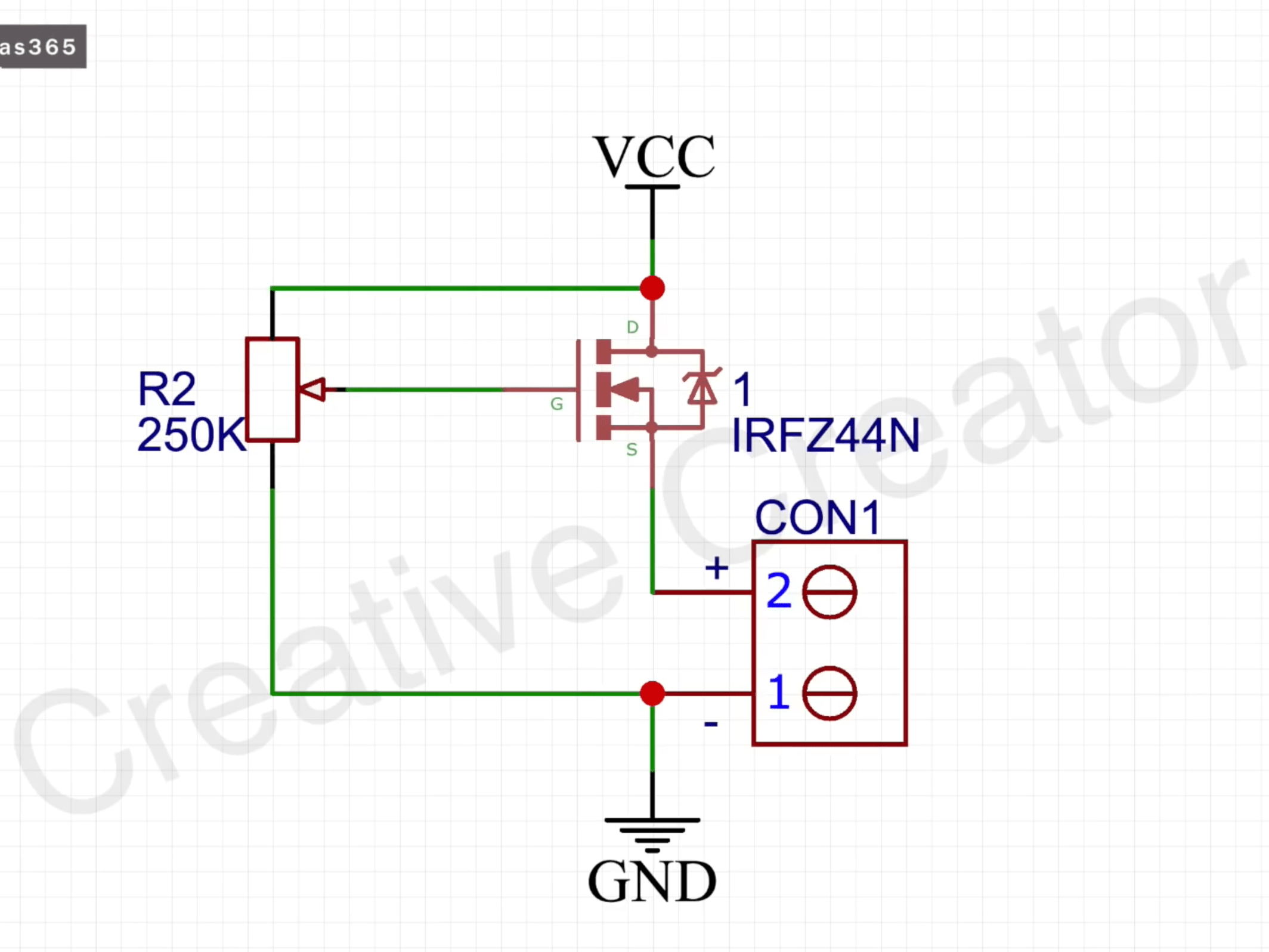 LED Strip Dimmer Circuit with IRFZ44N MOSFET Hackster.io