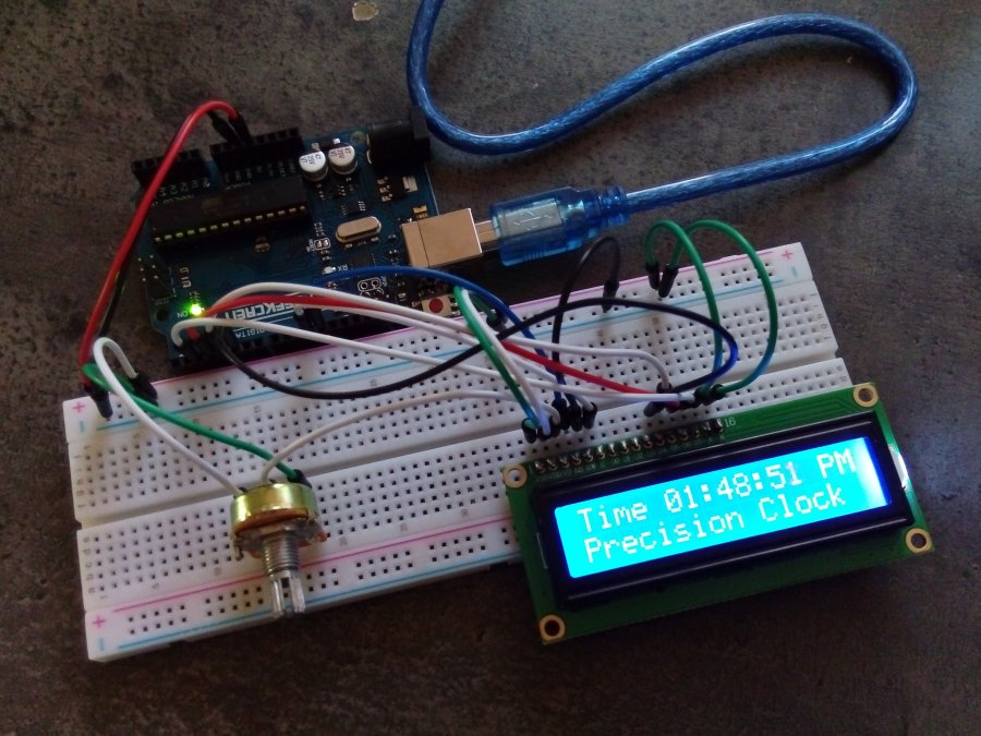 Easy Arduino 16 x 2 clock Arduino Project Hub