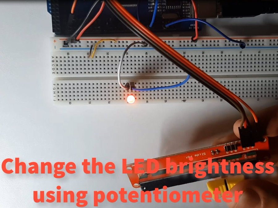 Controlling LED Brightness With a Potentiometer and Arduino Arduino