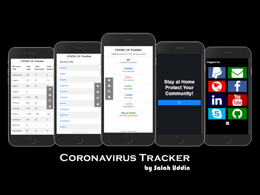 Corona Virus Tracker (Mobile Apps) Arduino Project Hub