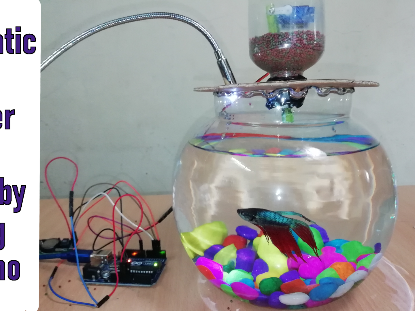 Automatic Fish Feeder Mechanism with Timer by using Arduino Hackster.io