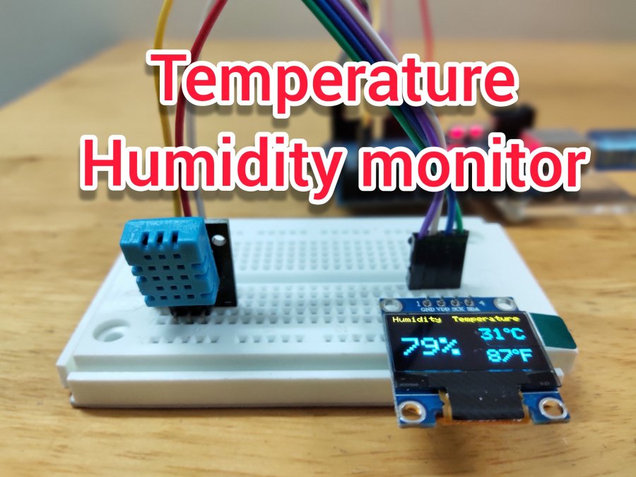Weather station Arduino, DHT11 sensor, Oled display Arduino Project Hub