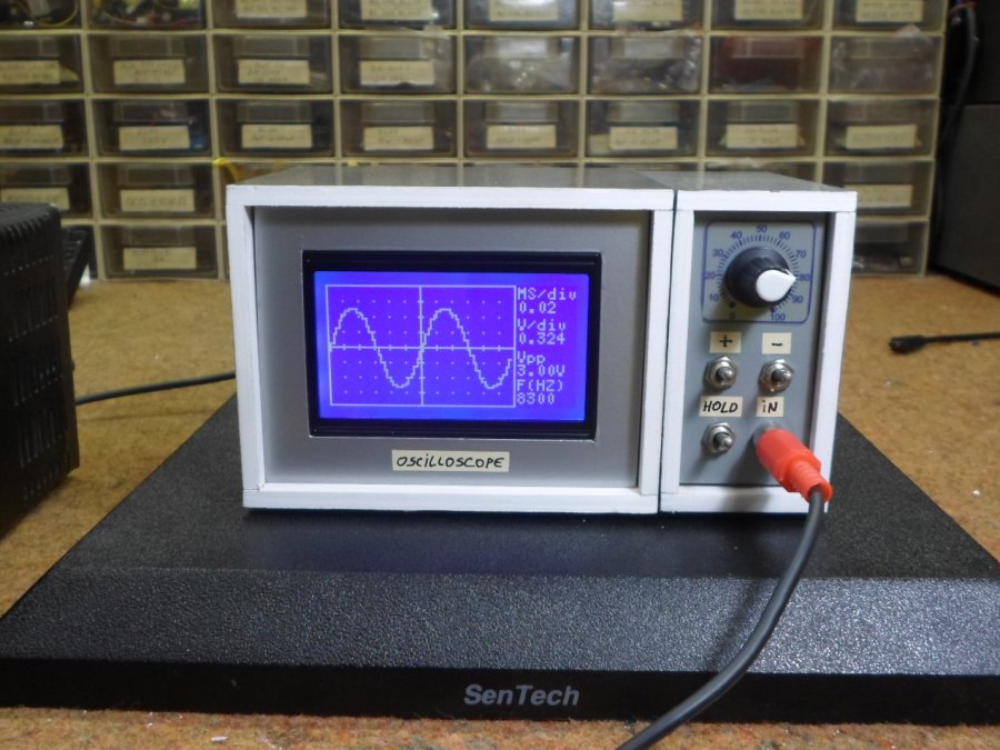 DIY 10Hz50kHz Oscilloscope on 128x64 LCD Display Hackster.io