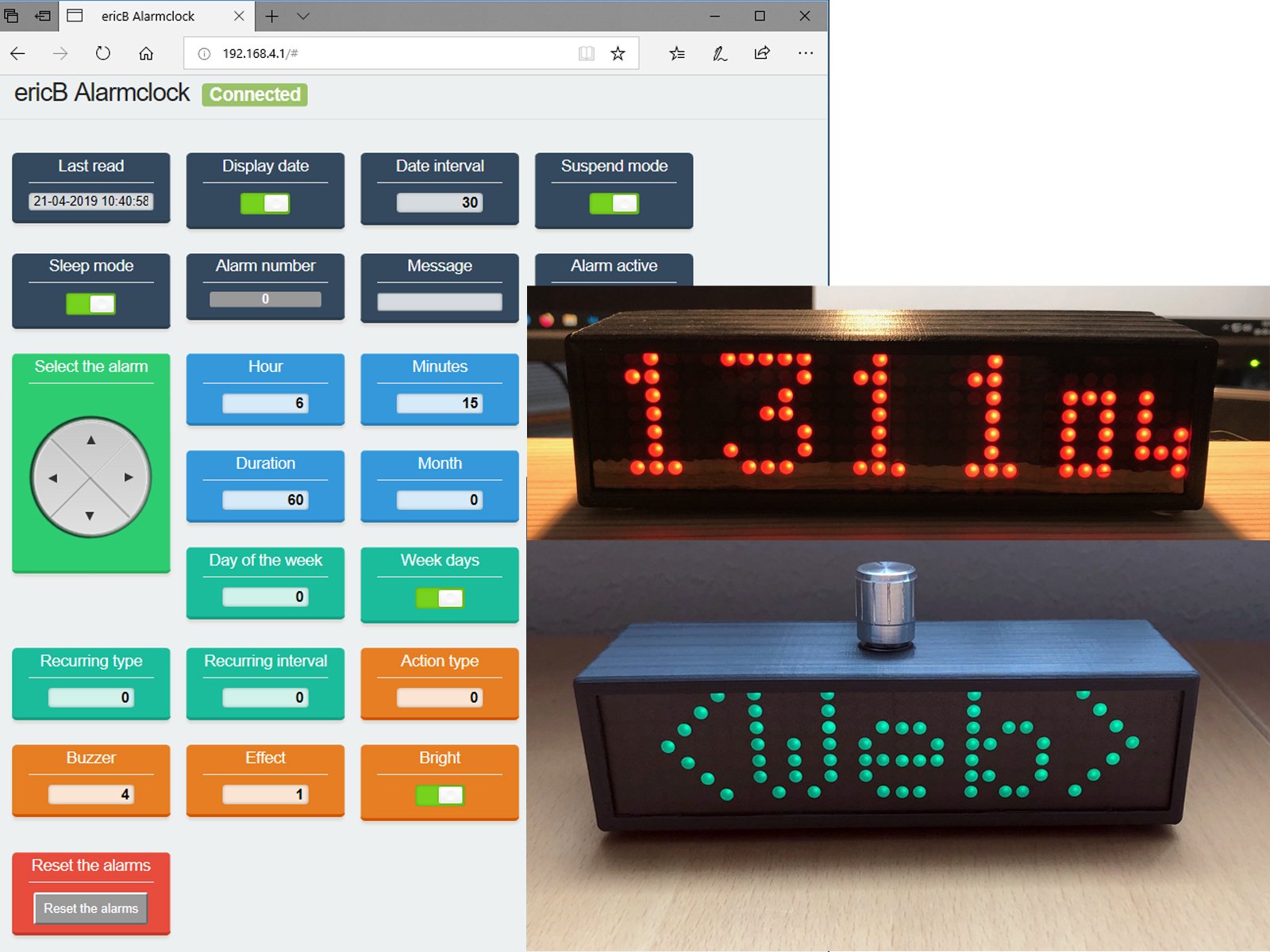 Alarm Clock with  Interface, wake up light, temp. & more Hackster.io