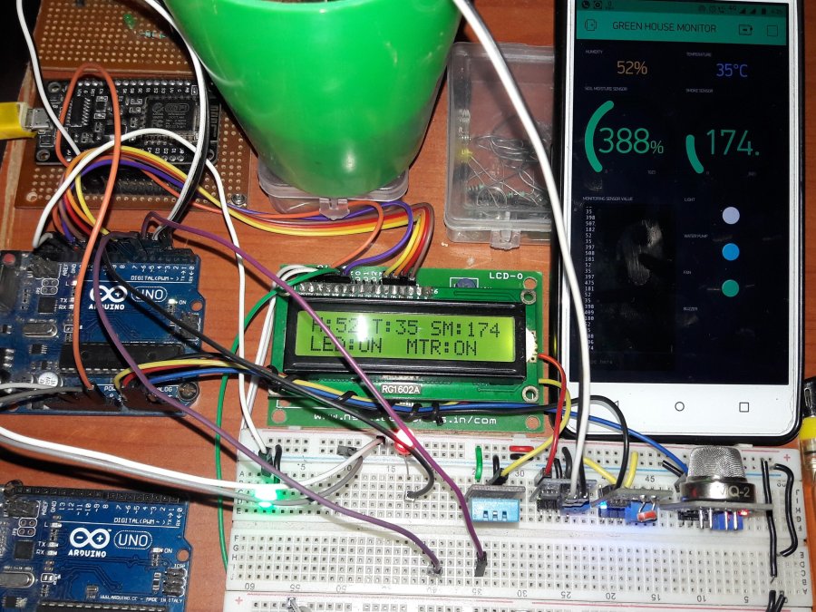 Smart Greenhouse Monitoring and controlling using iot Arduino Project Hub