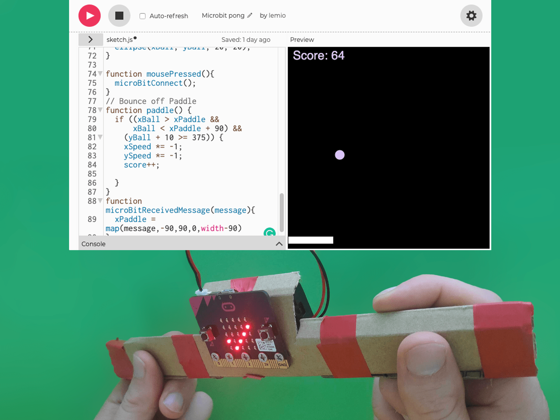 Connect the microbit using Bluetooth to P5.js to Play Pong Hackster.io