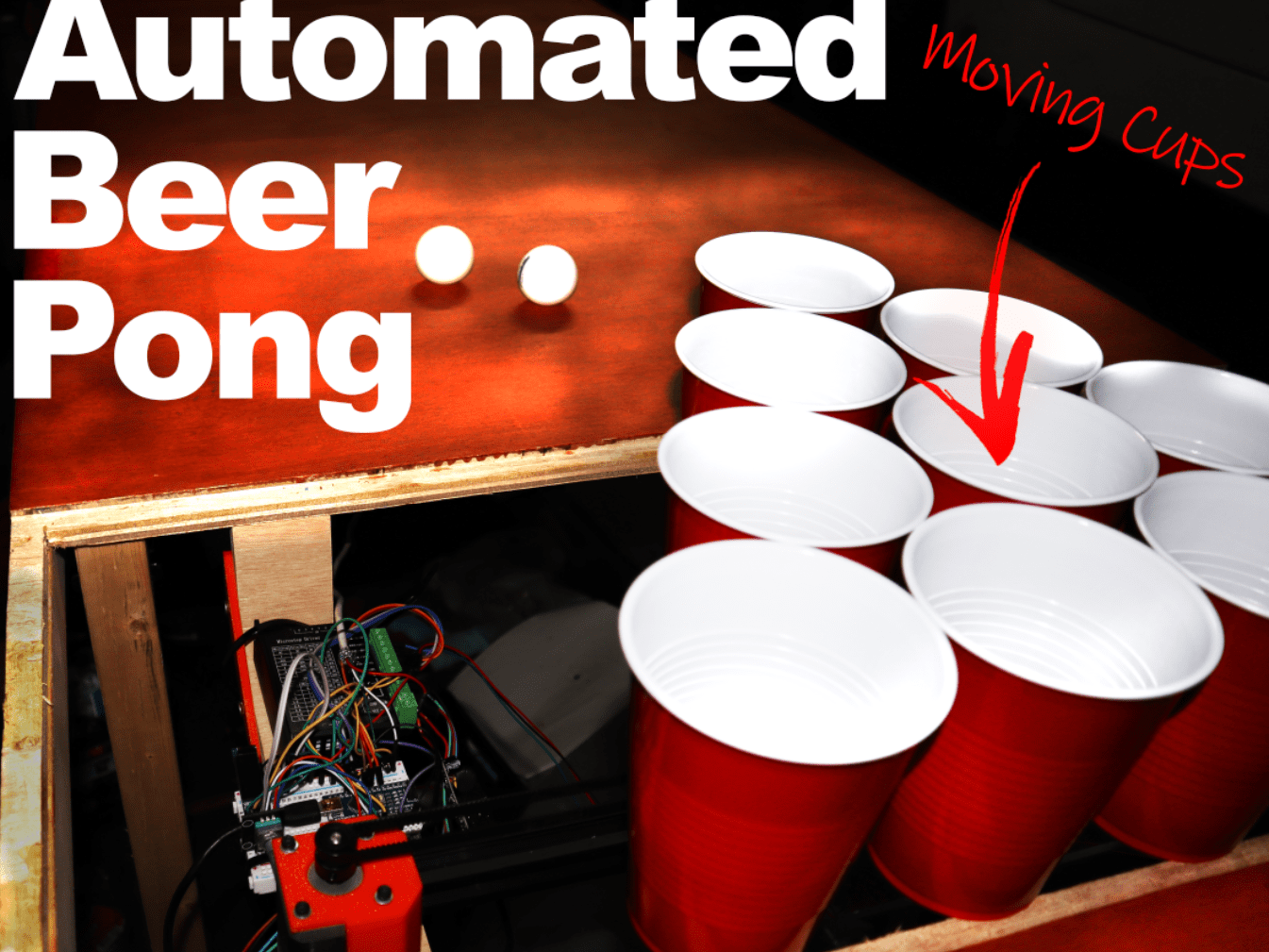 Automated Beer Pong Game Moving Cups! Hackster.io