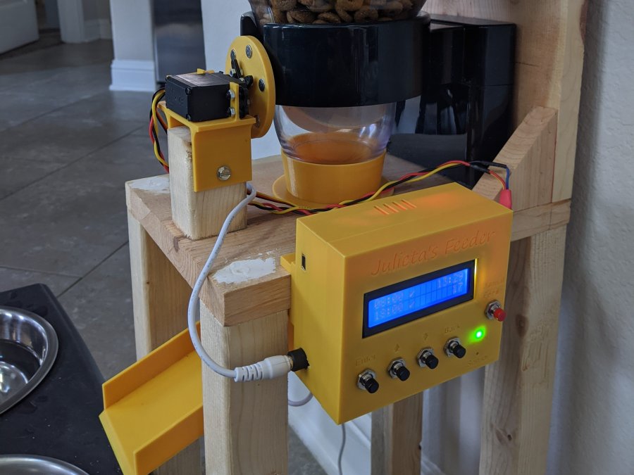 Pet Feeder with 3D Printed Parts Arduino Project Hub