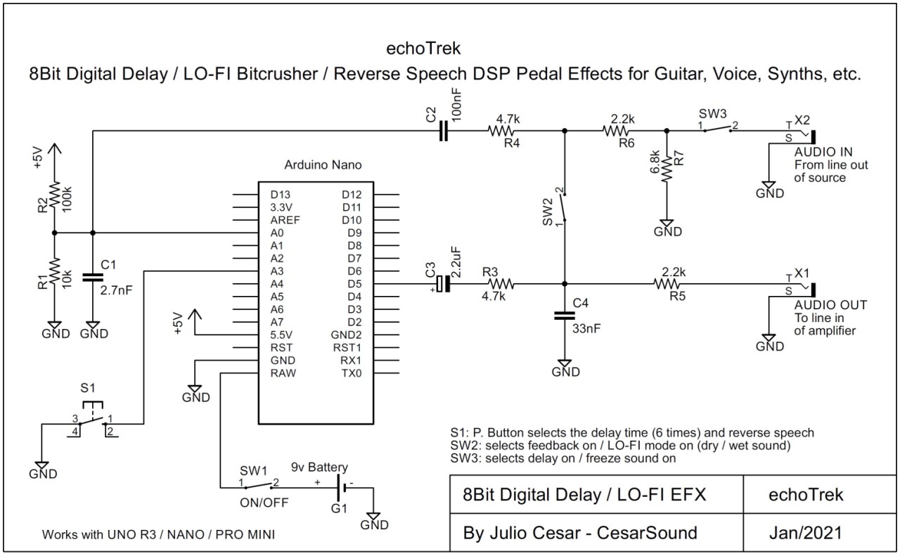 Echo Sound Circuit Diagram Better Sound For Harp Players E Basteln