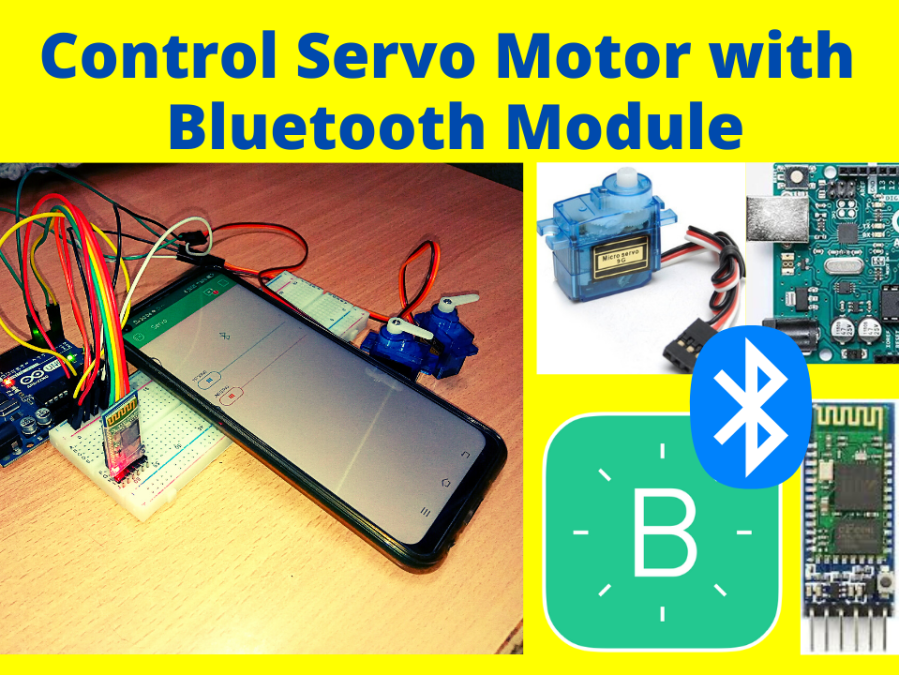 Control Servo Motor using Bluetooth Module using BLYNK App Arduino