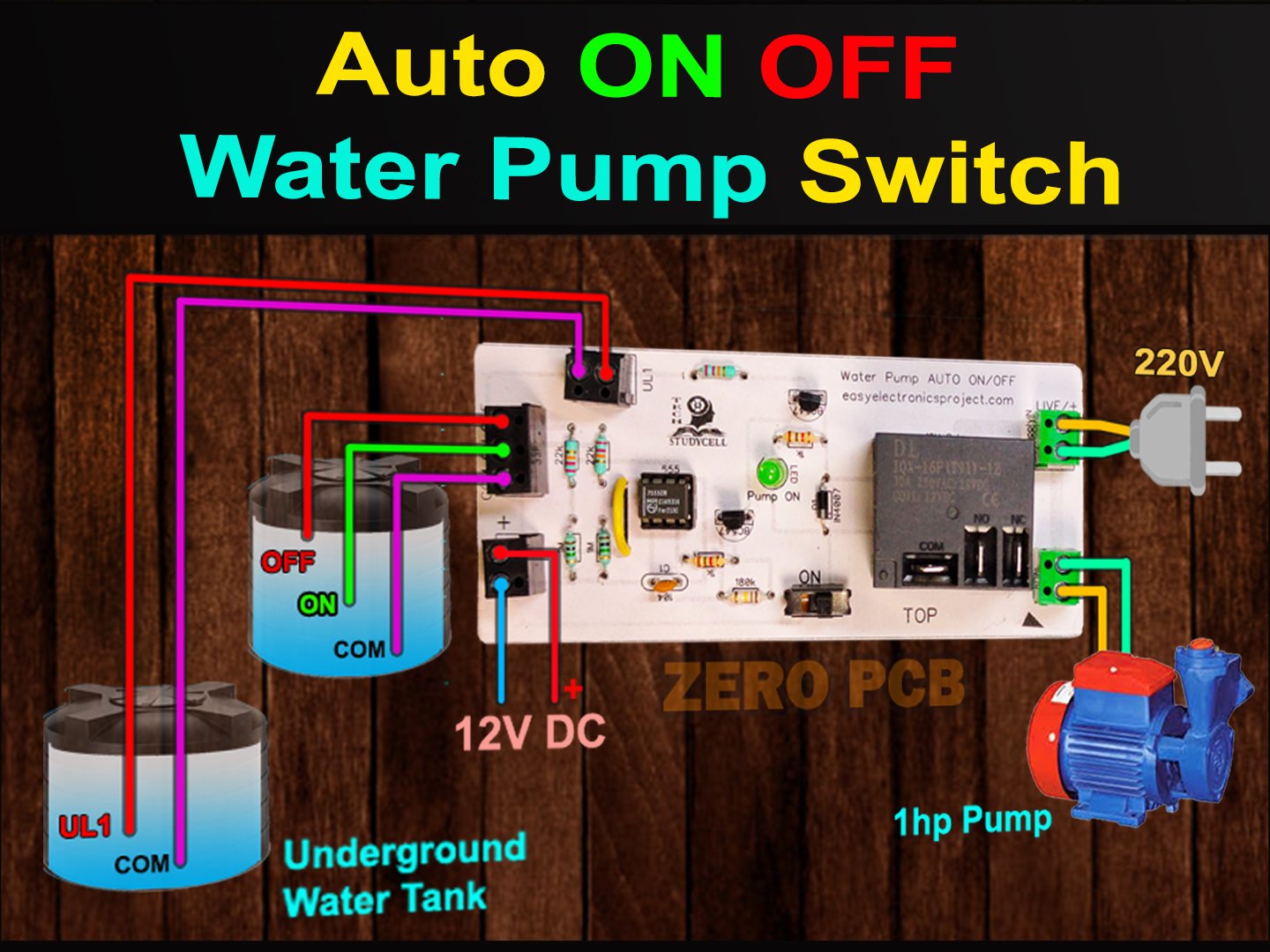 Automatic Water Level Controller for Pump using 555 Timer IC Hackster.io