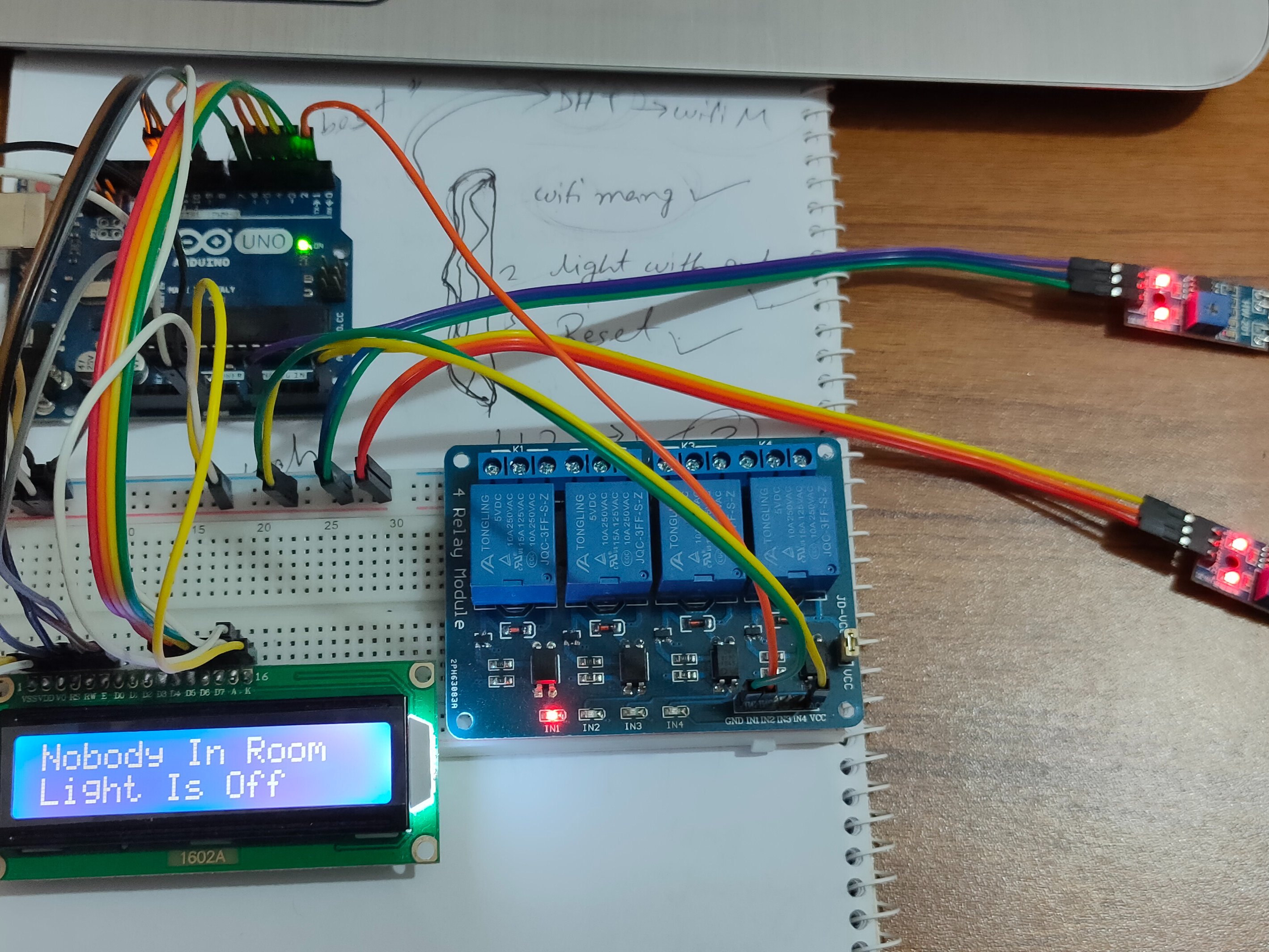 Bidirectional Visitor Counter with Automatic Light Control Hackster.io