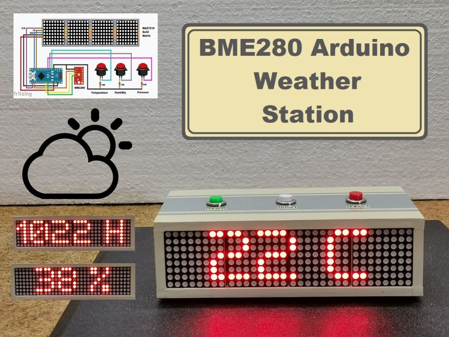 DIY Simple BME280 Arduino Weather Station Arduino Project Hub