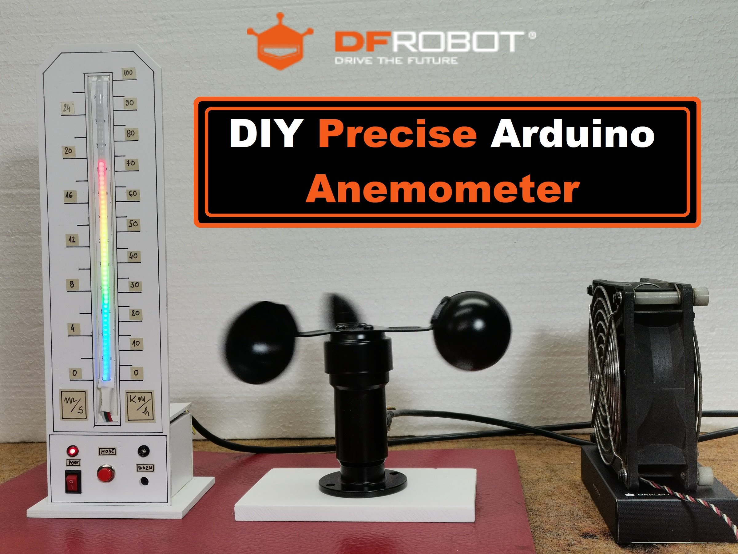 DIY Precise Arduino Anemometer with Linear Scale DFRobot Hackster.io
