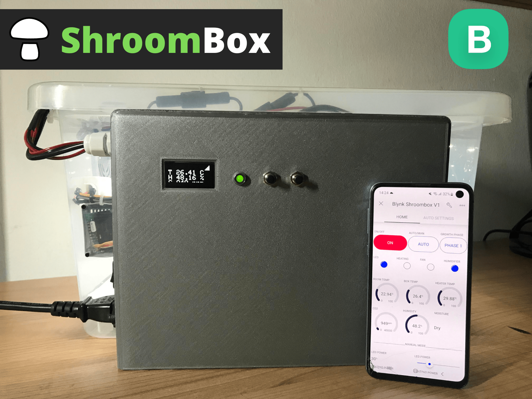 ShroomBox IoT Mushroom Fruiting Chamber with Blynk Hackster.io