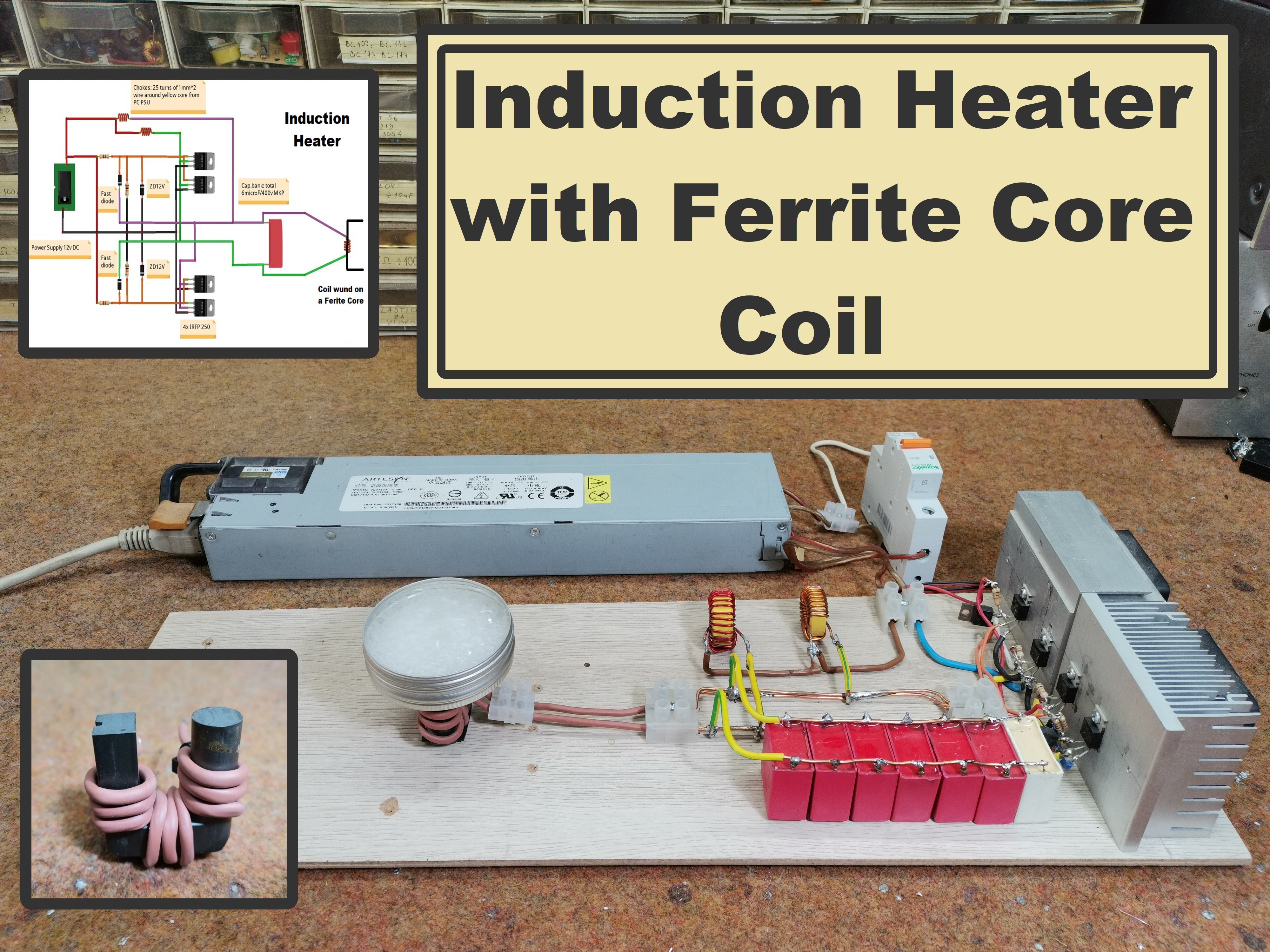 DIY Induction heater with Frrite Core Coil - Hackster.io