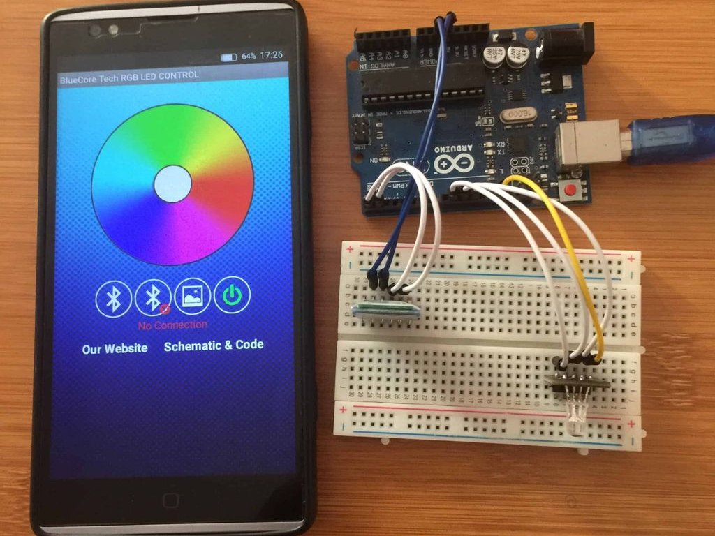 arduinobluetoothrgbledcontrolusingandroidapp Hackster.io