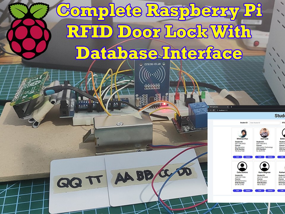 Raspberry Pi RFID Door Lock System with Database Hackster.io