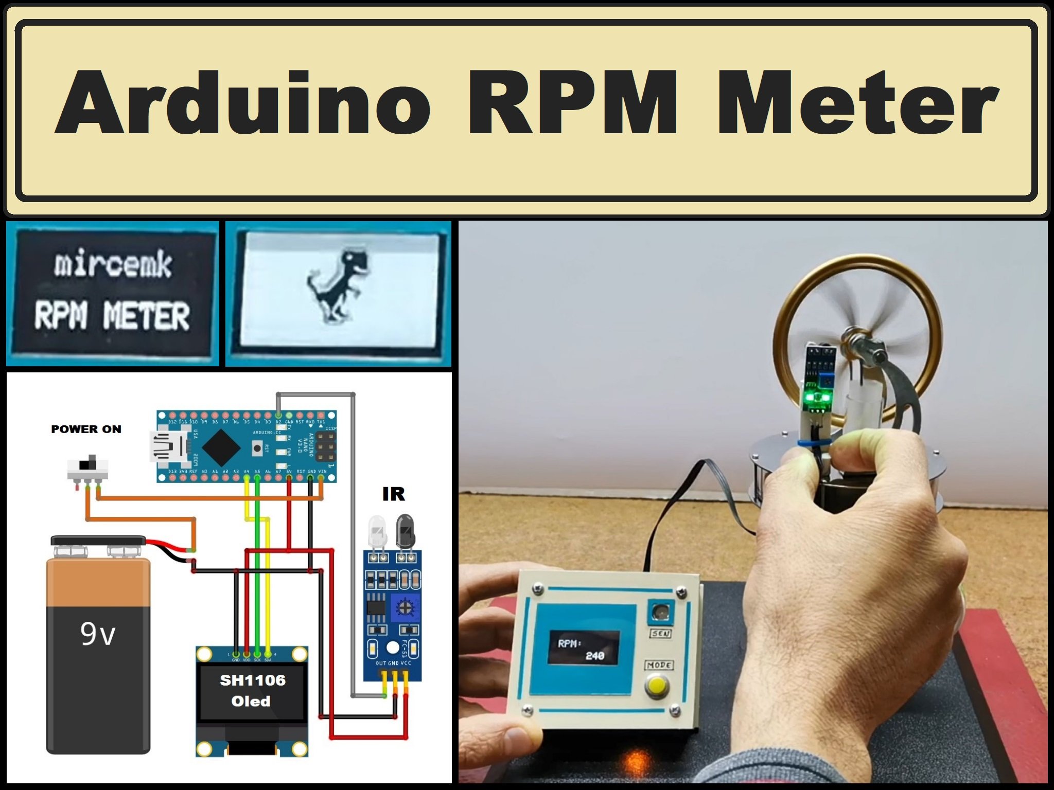 Arduino Tachometer (RPM meter) with IR sensor module Hackster.io