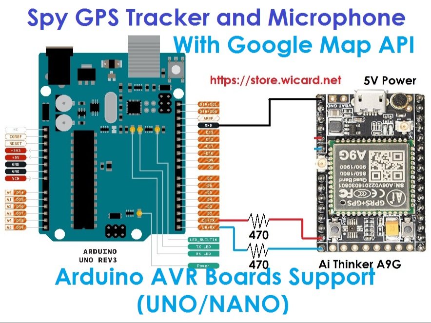 GPS Tracker and Spy Microphone With A9G and Arduino (AVR) Hackster.io