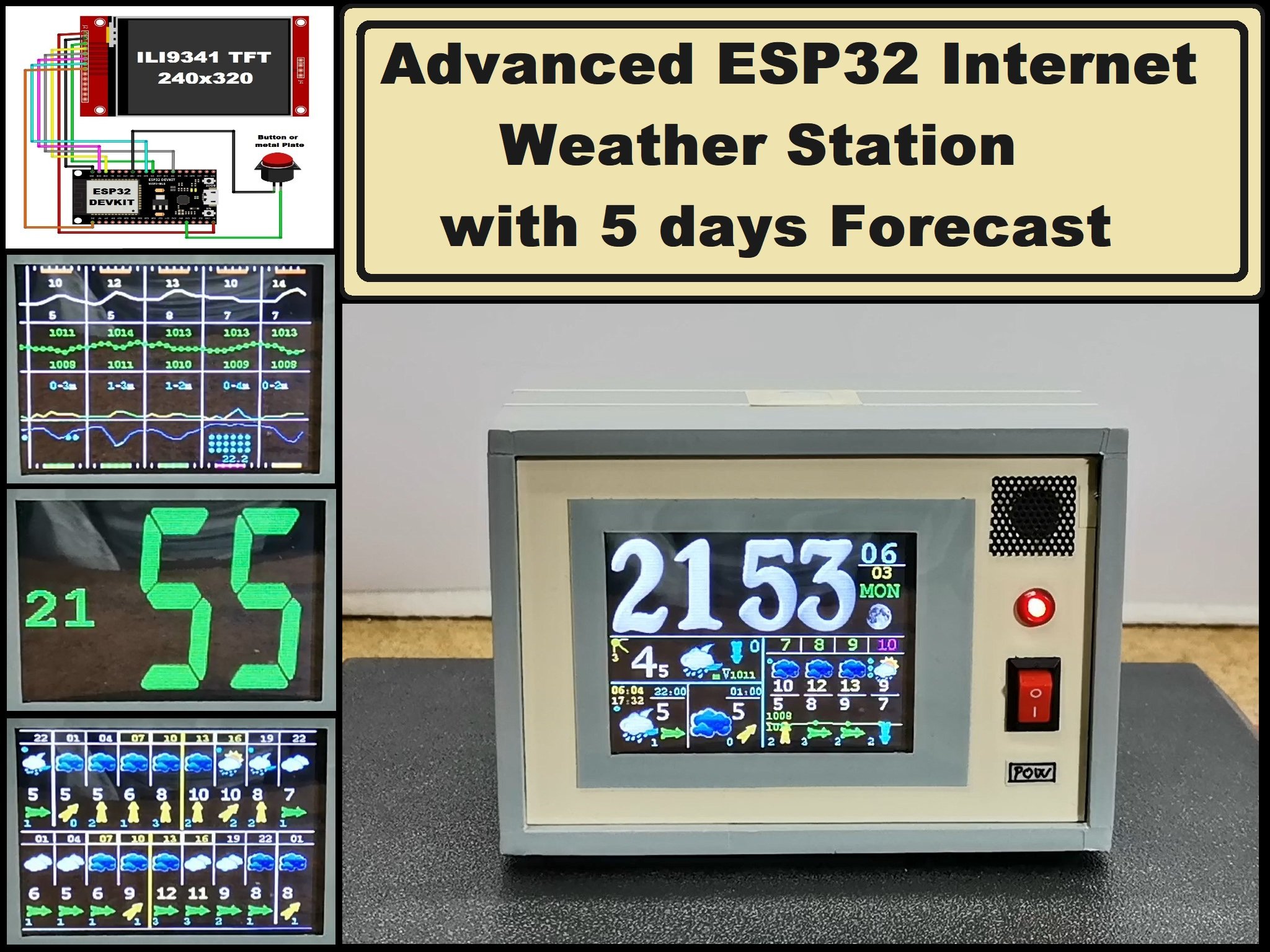 Advanced ESP32 Weather Station with 5 day Forecast Hackster.io