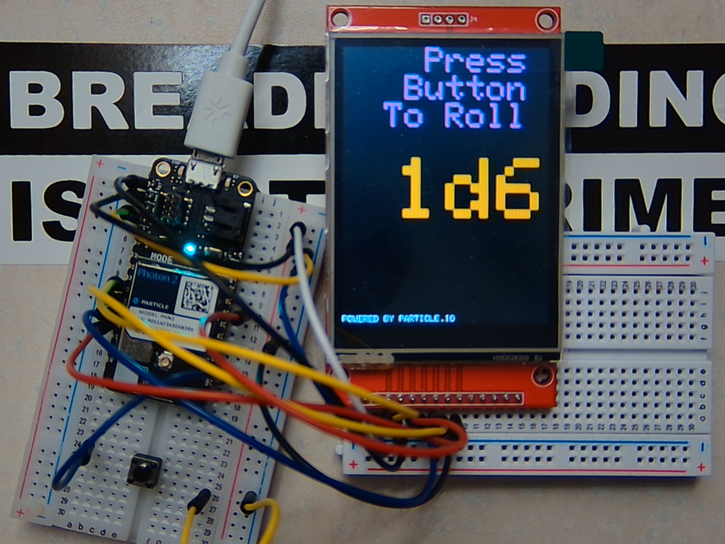 Particle Photon 2 & Hiletgo ILI9341 TFT based dice roller Hackster.io