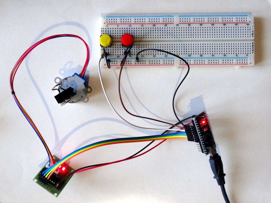 Arduino Nano and Visuino Control Stepper Motor With Buttons Arduino Project Hub