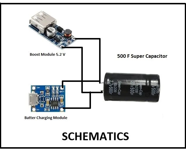 Super capacitor power bank The 5 minute charger DIY Hackster.io