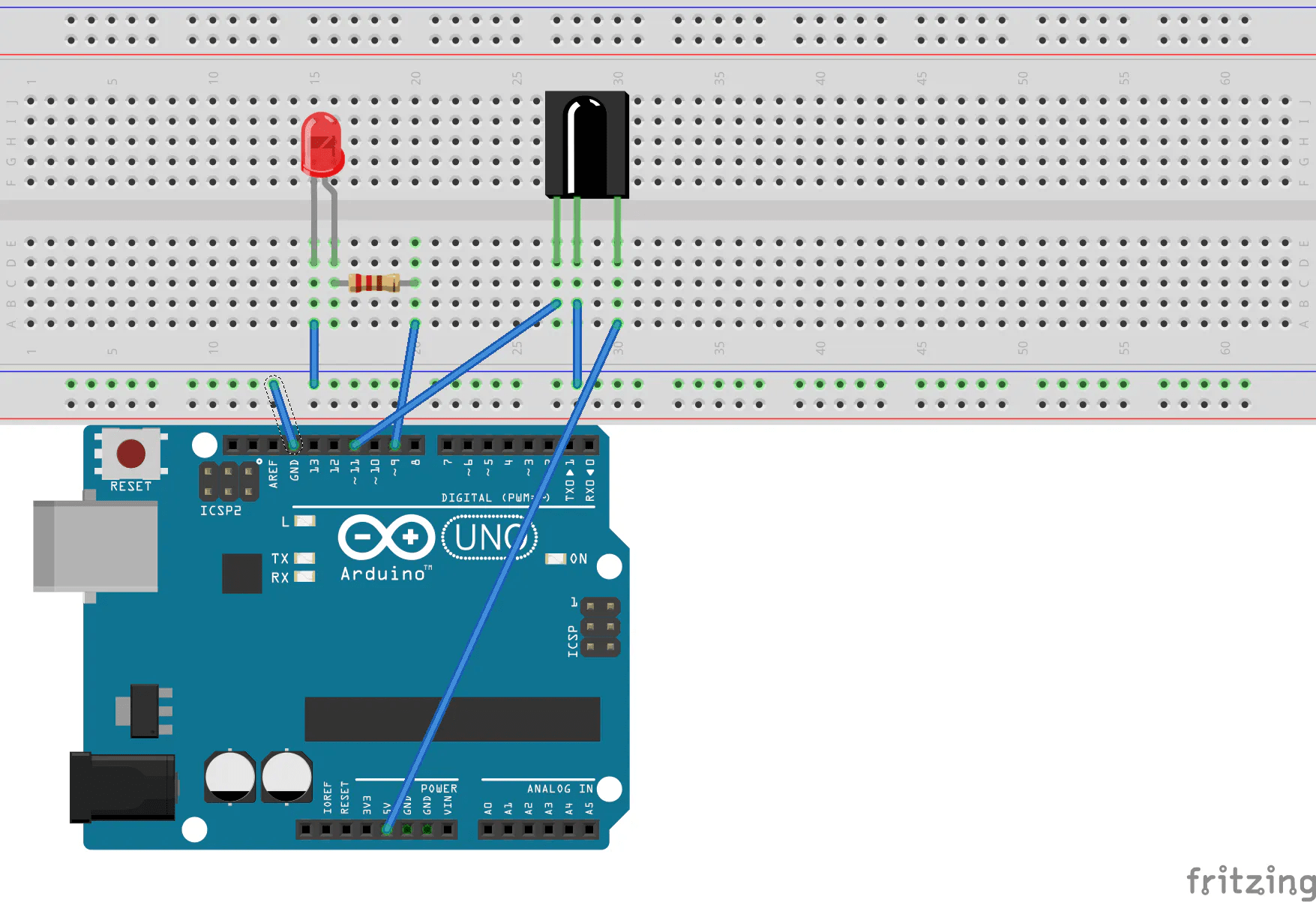 Control an LED with the Remote Control Hackster.io