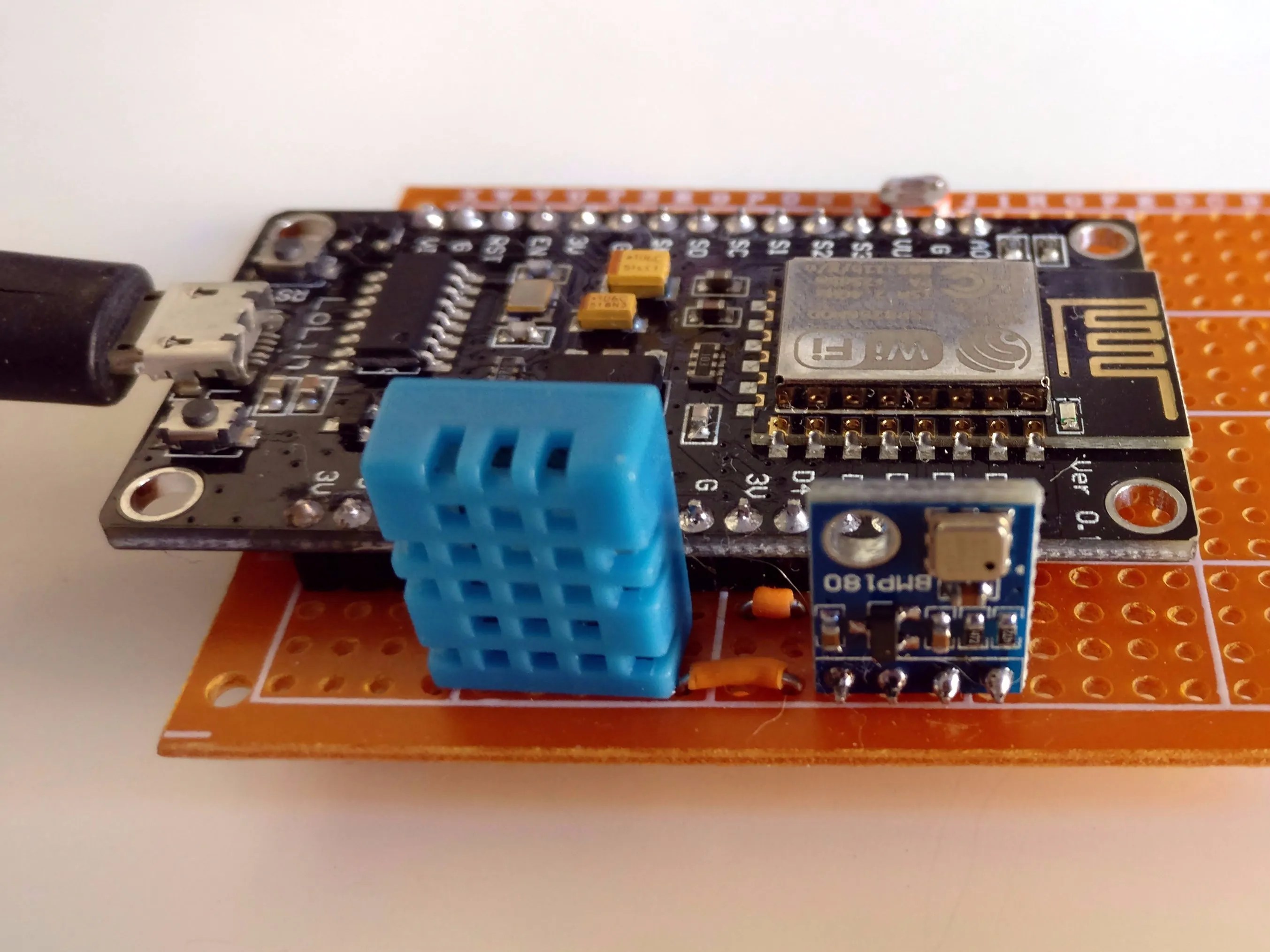 Simple Weather Station with NodeMCU, Arduino and ThingSpeak Hackster.io