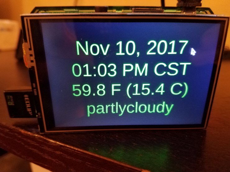 Raspberry Pi Clock and Weather Display Hackster.io