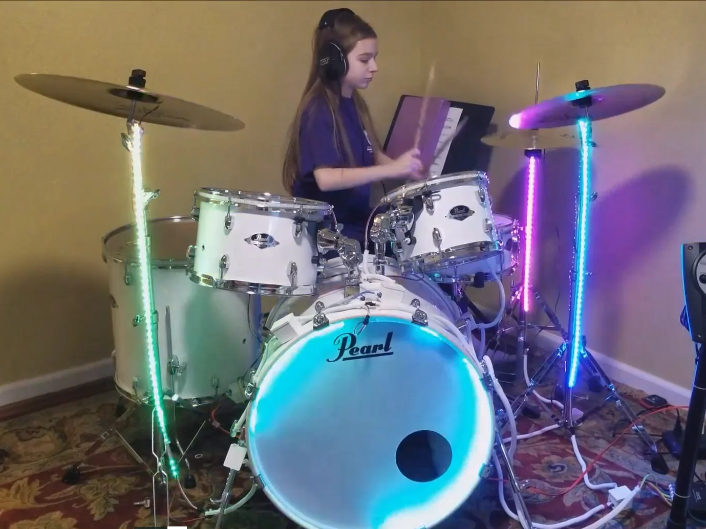 Animated LED Drum Set Lights Arduino, NeoPixels, Trinket Hackster.io