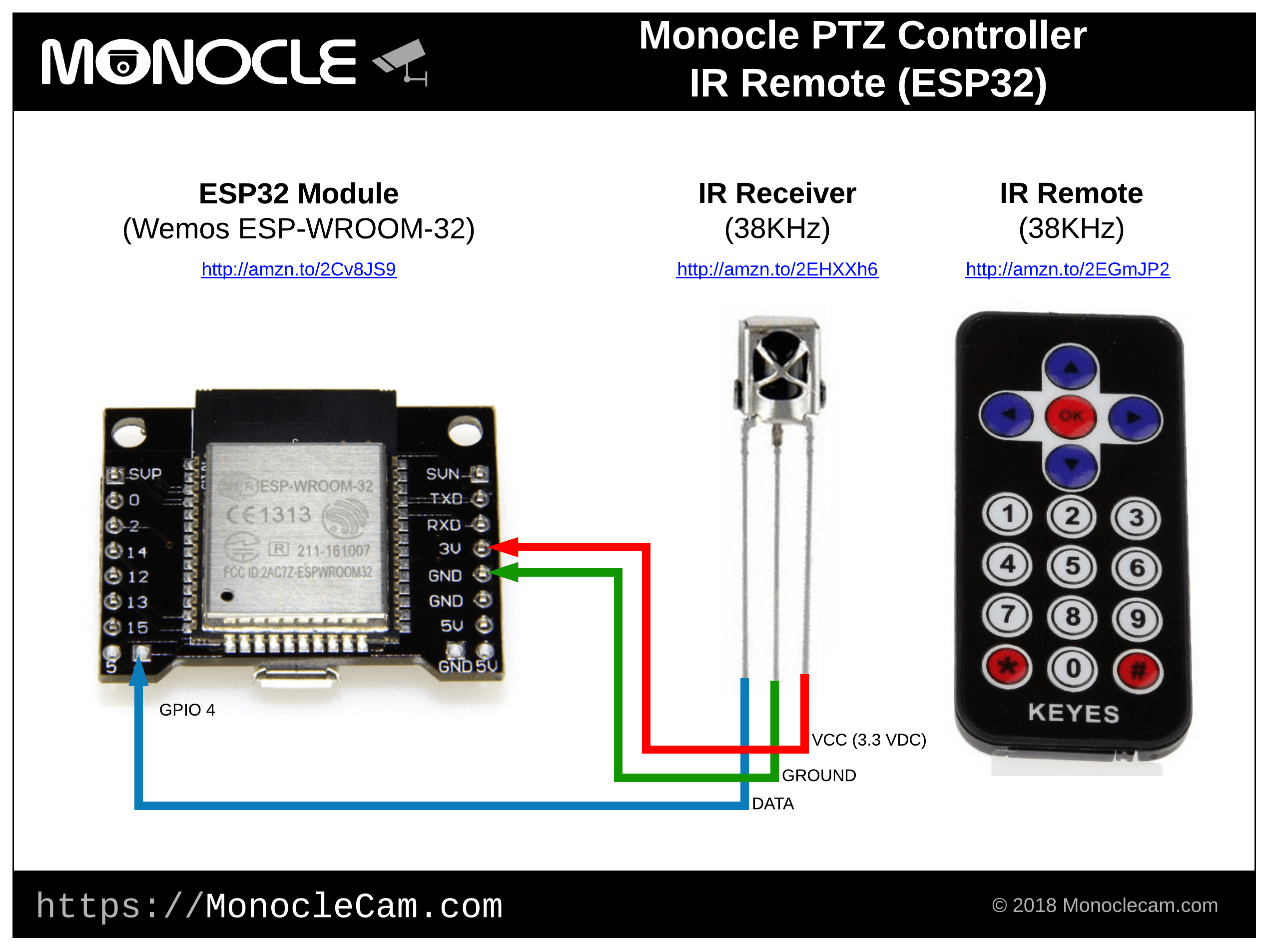 Monocle View & Control IP Cameras with Alexa & Arduino Hackster.io
