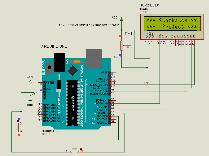 Stopwatch Using Arduino Arduino Project Hub