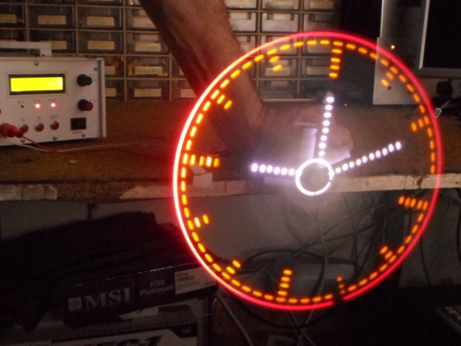 Analog Style LED POV Clock Hackster.io