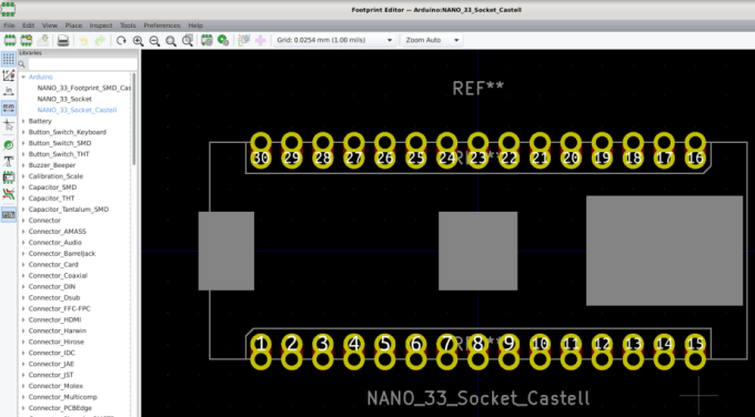 KiCad Footprint for New Nano Family - Arduino Project Hub