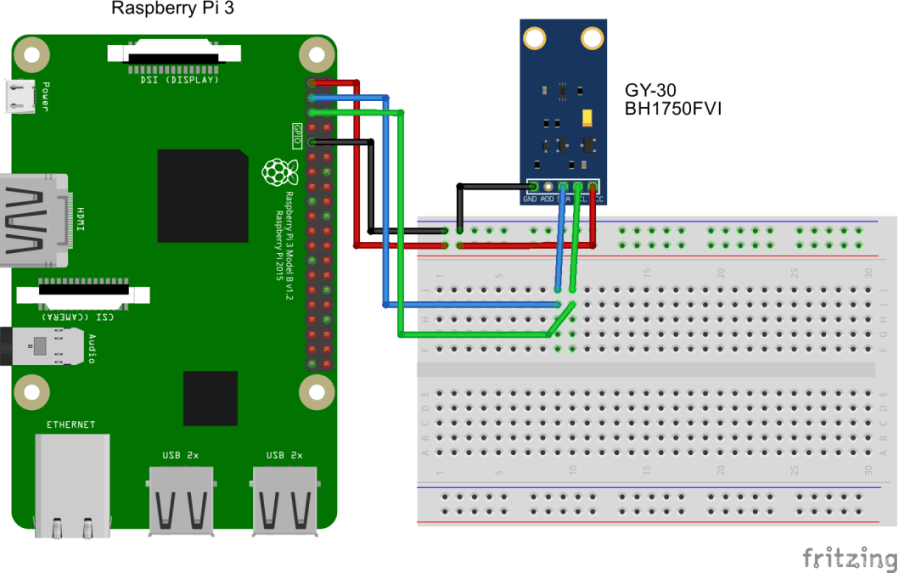GY30 (BH1750FVI) Light Sensor with Windows 10 IoT Hackster.io