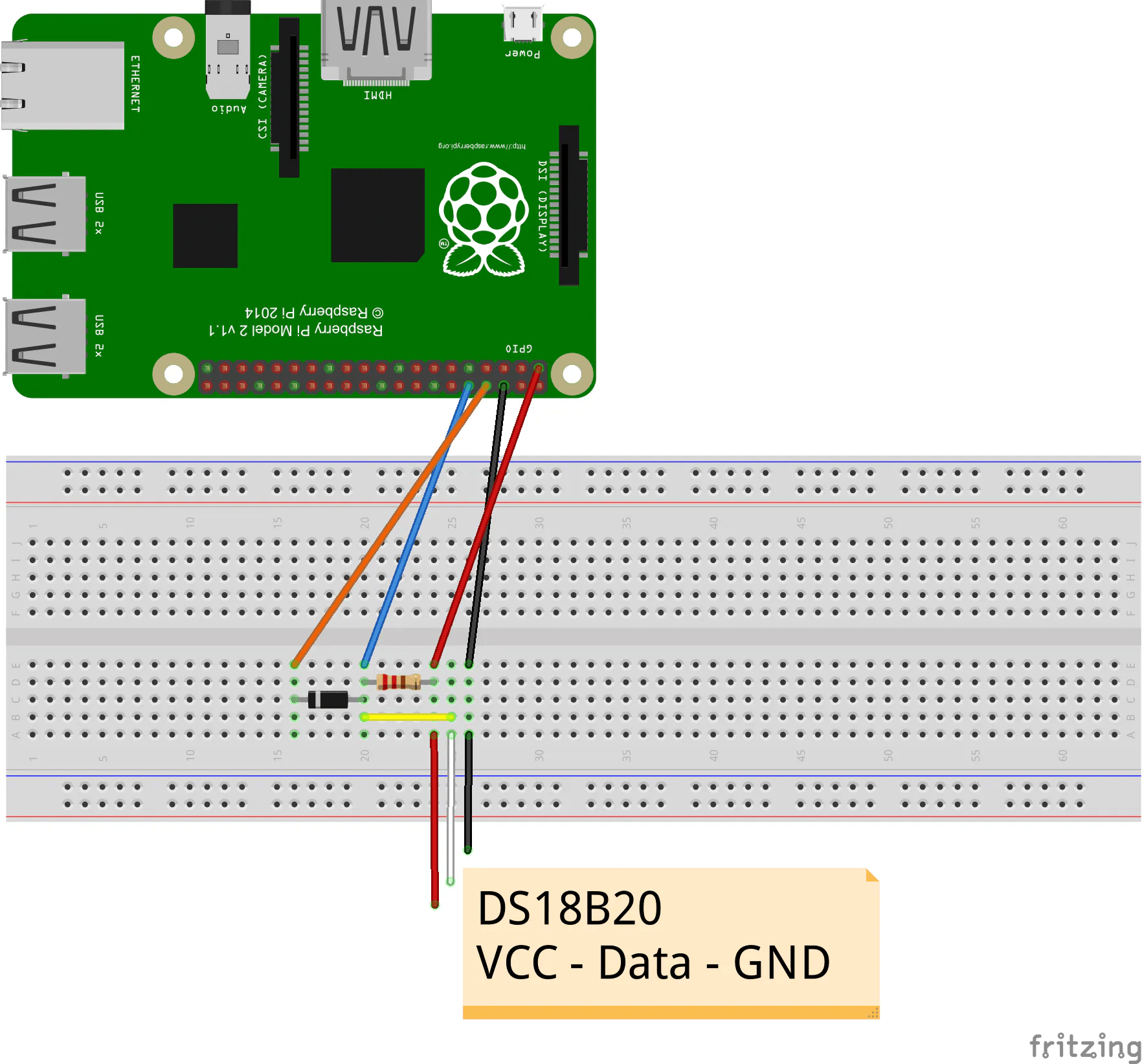 DS18B20 Schematic