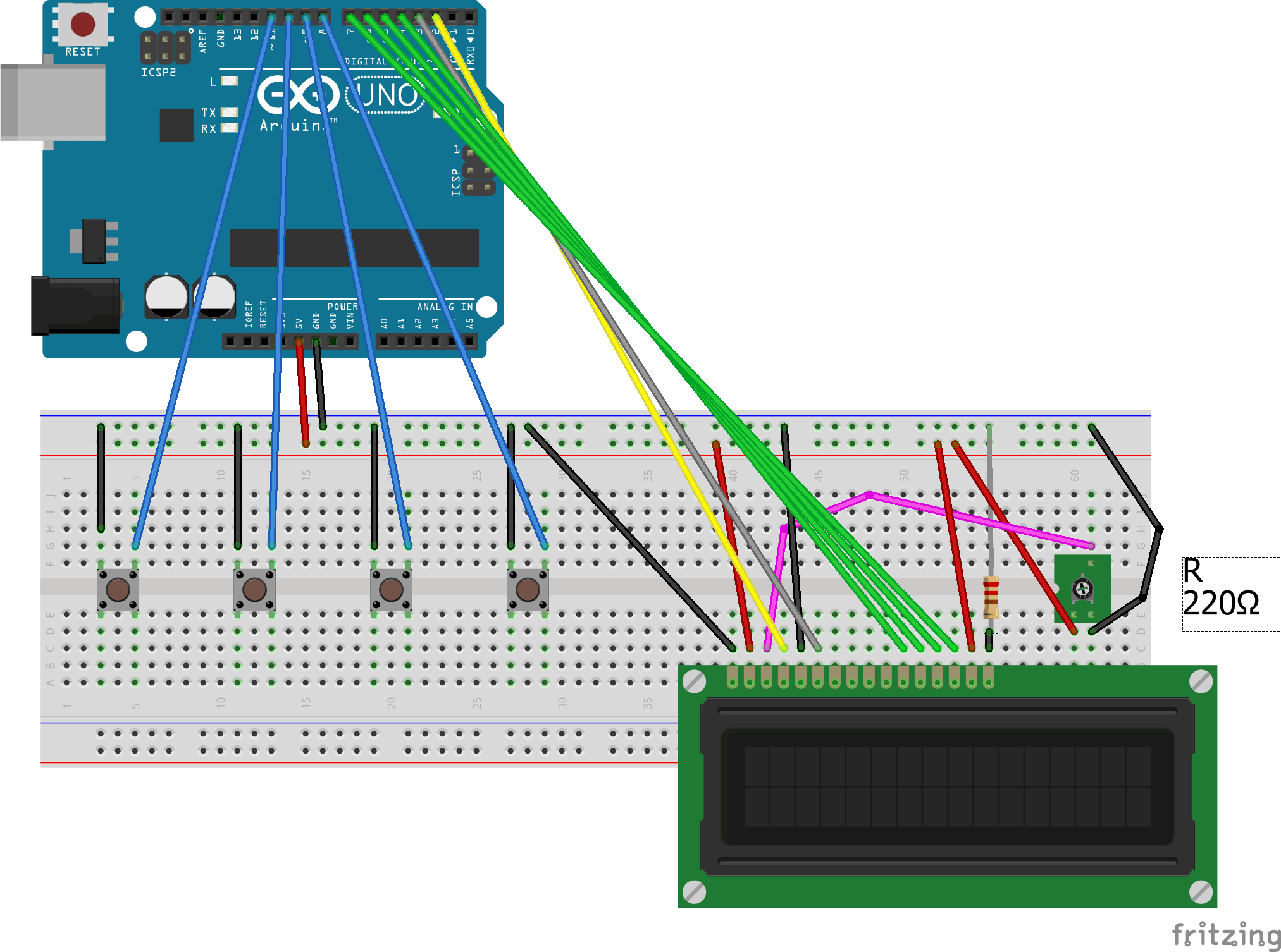 LCD Stopwatch, with Split time Arduino Project Hub