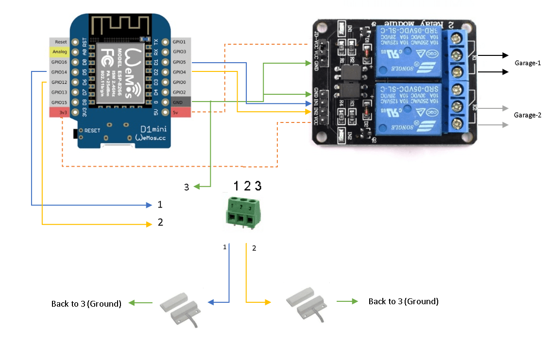 Monitor Your Garage Door using a Wemos D1 mini Hackster.io