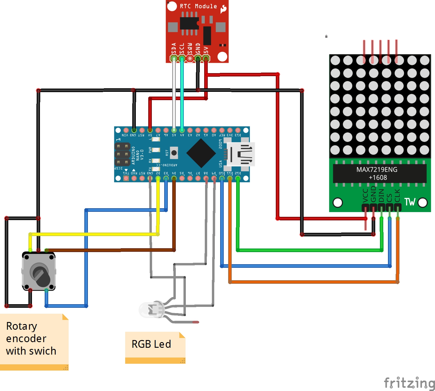 Single LED Matrix Arduino Flip Clock Arduino Project Hub