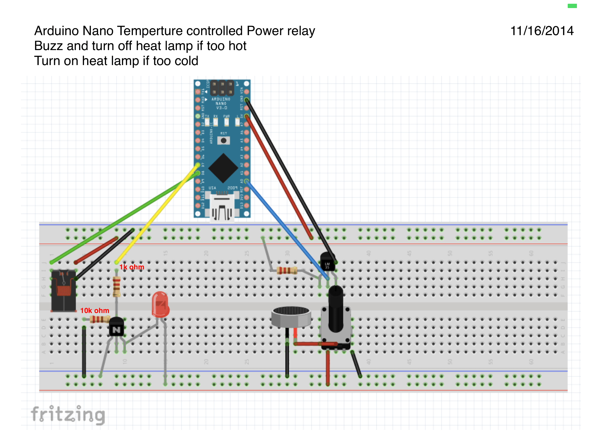 Temperature Controls Heat Lamp Arduino Project Hub