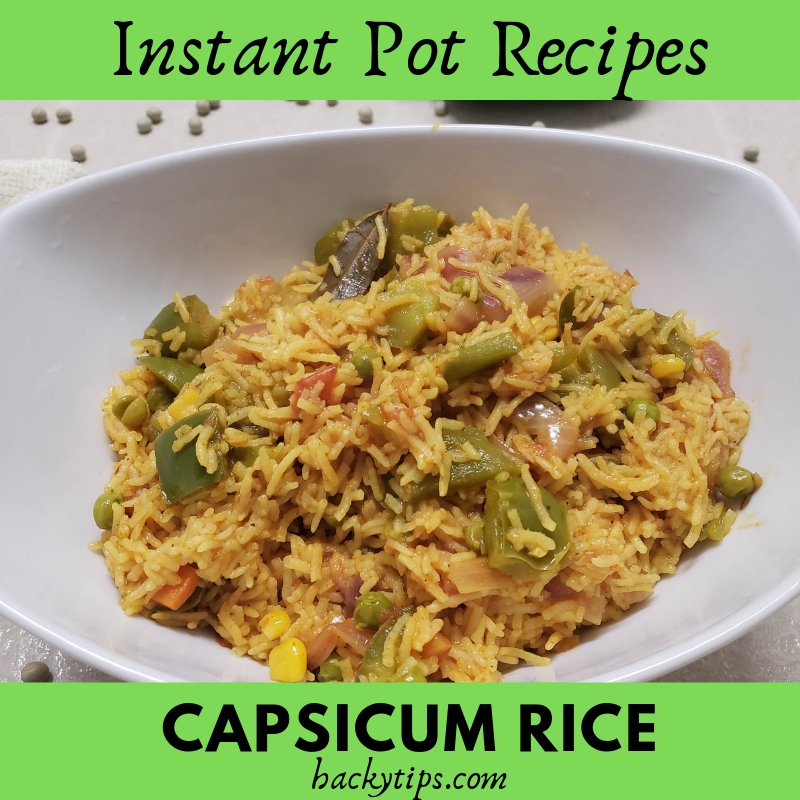 Instant Pot Recipes Capsicum Rice Indian Rice Recipes