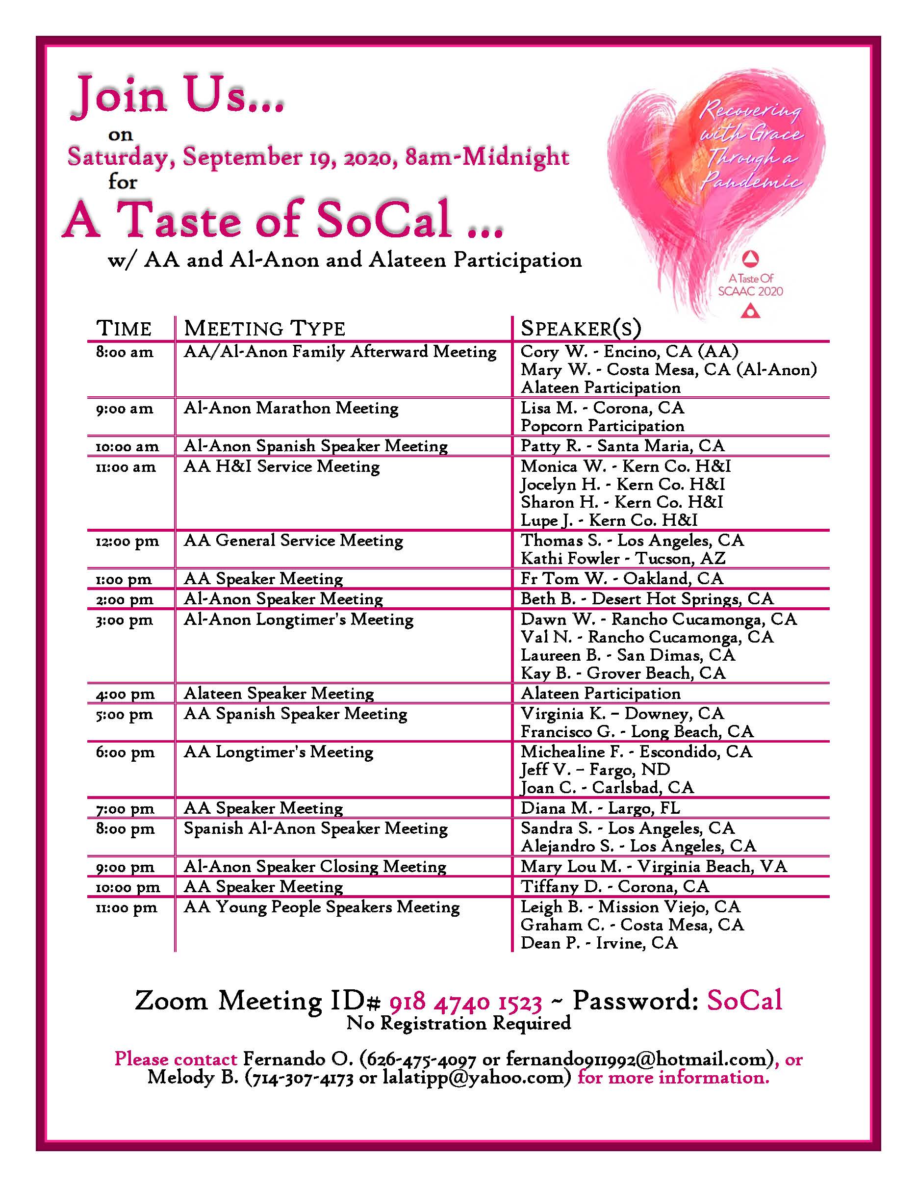 Southern California AA Convention, 2020 » Harbor Area Central Office