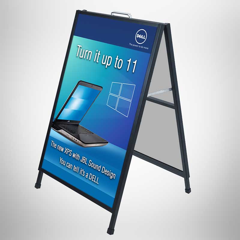 Folding Metal AFrame Sign Hadrus Vinyl Graphics