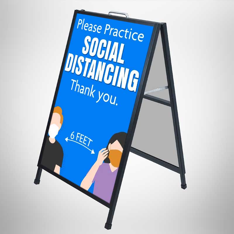 Folding Metal AFrame Sign Hadrus Vinyl Graphics