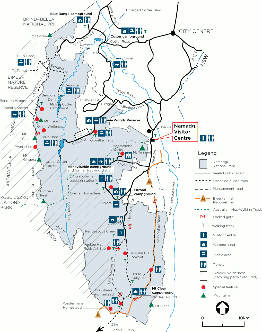 Mt Gingera par Stockyard Spur — Namadgi NP Haere