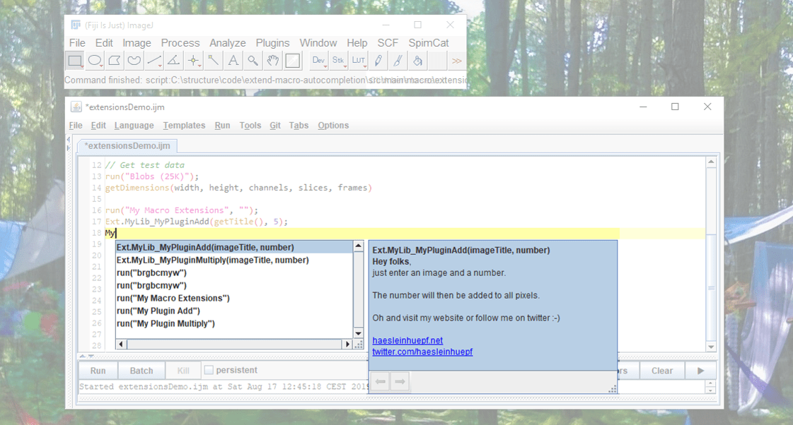 Extending ImageJ Macro auto completion in Fijis script editor